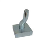 Pivot balama din otel cu placa pentru porti batante, baza 60x60 mm, diametru 20 mm, inaltime 100 mm Domadi