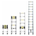 Scara telescopica aluminiu, 13 trepte, 3.8 metri Domadi