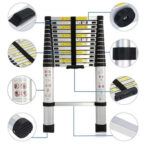 Scara telescopica aluminiu, 13 trepte, 3.8 metri Domadi
