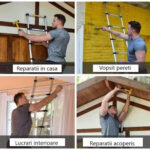 Scara telescopica aluminiu, 15 trepte, 4.4 metri Domadi