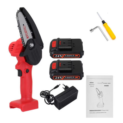 Mini drujba cu acumulator, 24V, 2000 mAP, 2 acumulatori, accesorii si valiza transport Domadi