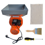 Moara electrica , pentru cereale si stiuleti motor 3,9 kw , Cuva Mare, 100% cupru, 3000 rpm, 325 kg/h, 4 site , 20 ciocanele Domadi