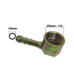 Cot racord spate aragaz 1/2, galvanizat L, adaptor furtun butelie Domadi