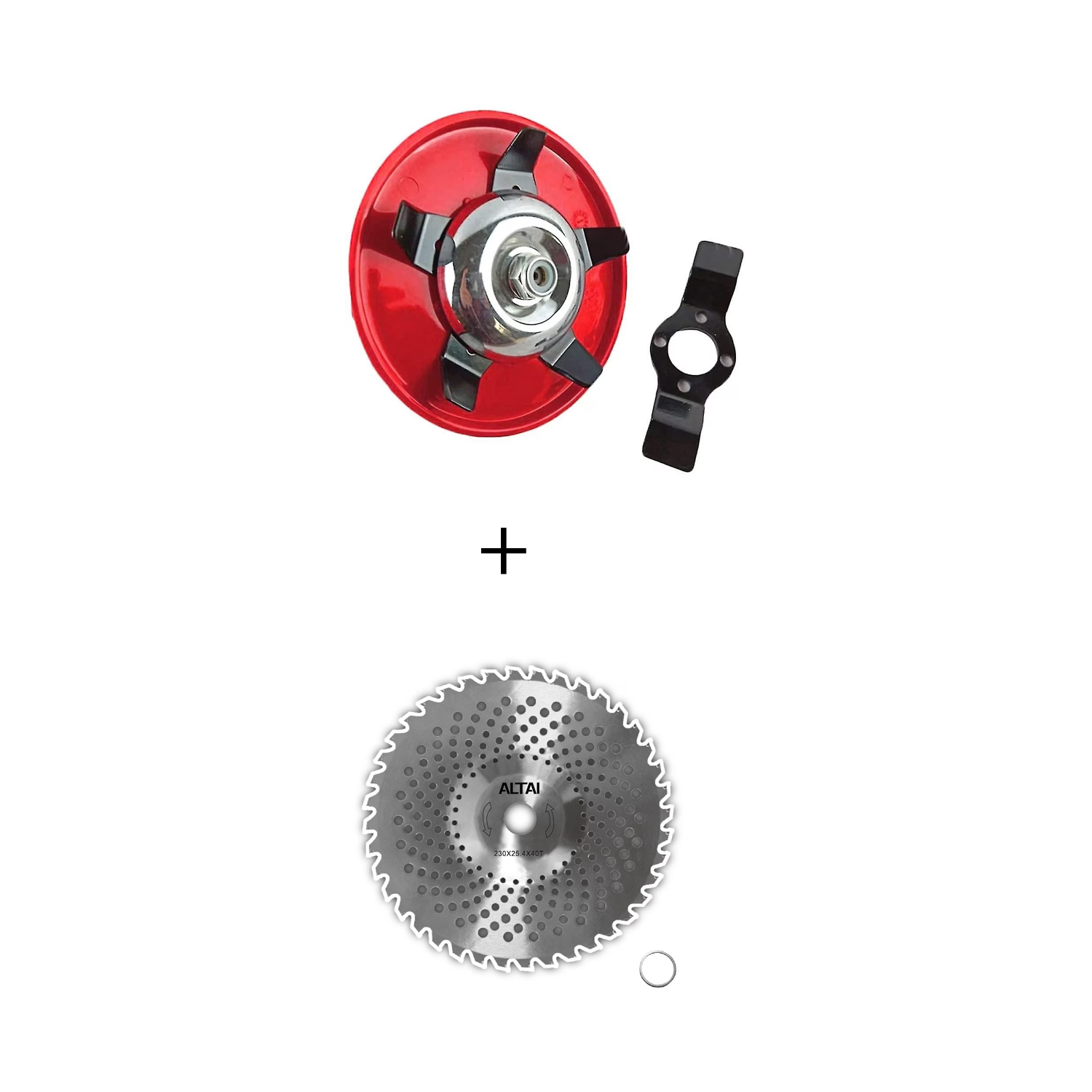 disc-motocoasa-5-lame-1-Domadi Disc motocoasa 5 lame, protectie, pentru sapat, plivit, tuns iarba, interior ax 25mm + Disc Motocoasa cu vidia 230MM 40T dinti, forma de farfurie, concava cu stangere usoara a ierbii, ALTAI Domadi