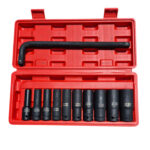 Trusa tubulare de impact lungi 1/2" in 6 colturi - 10-24mm 11piese Domadi