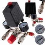 Presostat universal pt compresor, cu regulator de presiune si manometru Domadi