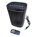 Aeroterma BG-H10 portabila cu incalzire rapida, 3 trepte, ceramica, telecomanda, oscilatie 70 grade, negru, control la distanta, timer 12 ore Domadi