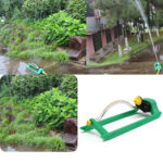 Aspersor oscilant metal cu plastic pentru gradina, 18 orificii, raza pulverizare de 10-15m, 460x150x140cm Domadi