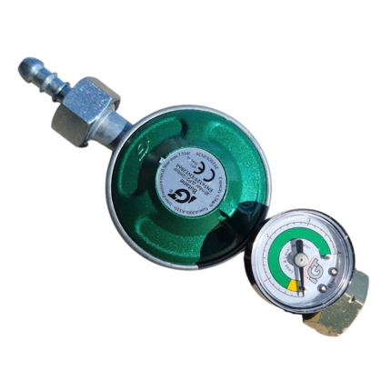 Ceas de butelie cu manometru, regulator de presiune gaz V0136 standard 300mm (CL) avizat IGT CE, EN 16129 Domadi