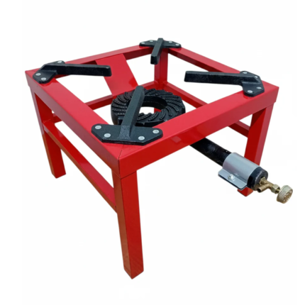 Pirostrie pe gaz cu un foc de exterior, portabila, material fonta si otel, 38.5x38.5x23 cm Domadi