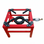 Pirostrie pe gaz cu un foc de exterior, portabila, material fonta si otel, 38.5x38.5x23 cm Domadi
