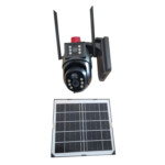 Cameră Solară WiFi 2 Obiective Full HD, PTZ 260°, 6000mAh Domadi