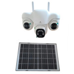 Cameră Supraveghere Solară WiFi 3 Obiective 6MP, USB-C Domadi
