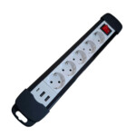 Prelungitor 5m cu 5 Prize, 2 USB, 1 USB-C și Întrerupător Domadi